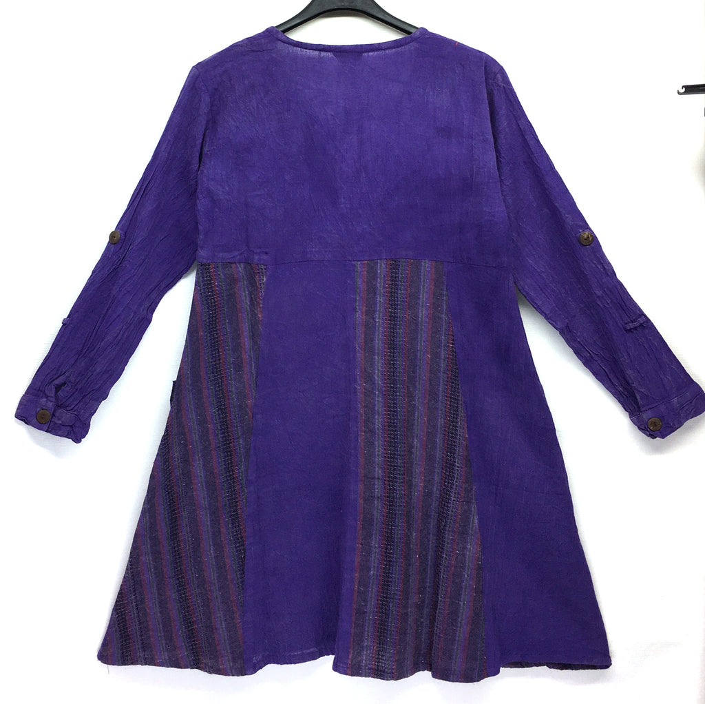 Gringo Fairtrade Purple Flower Dress