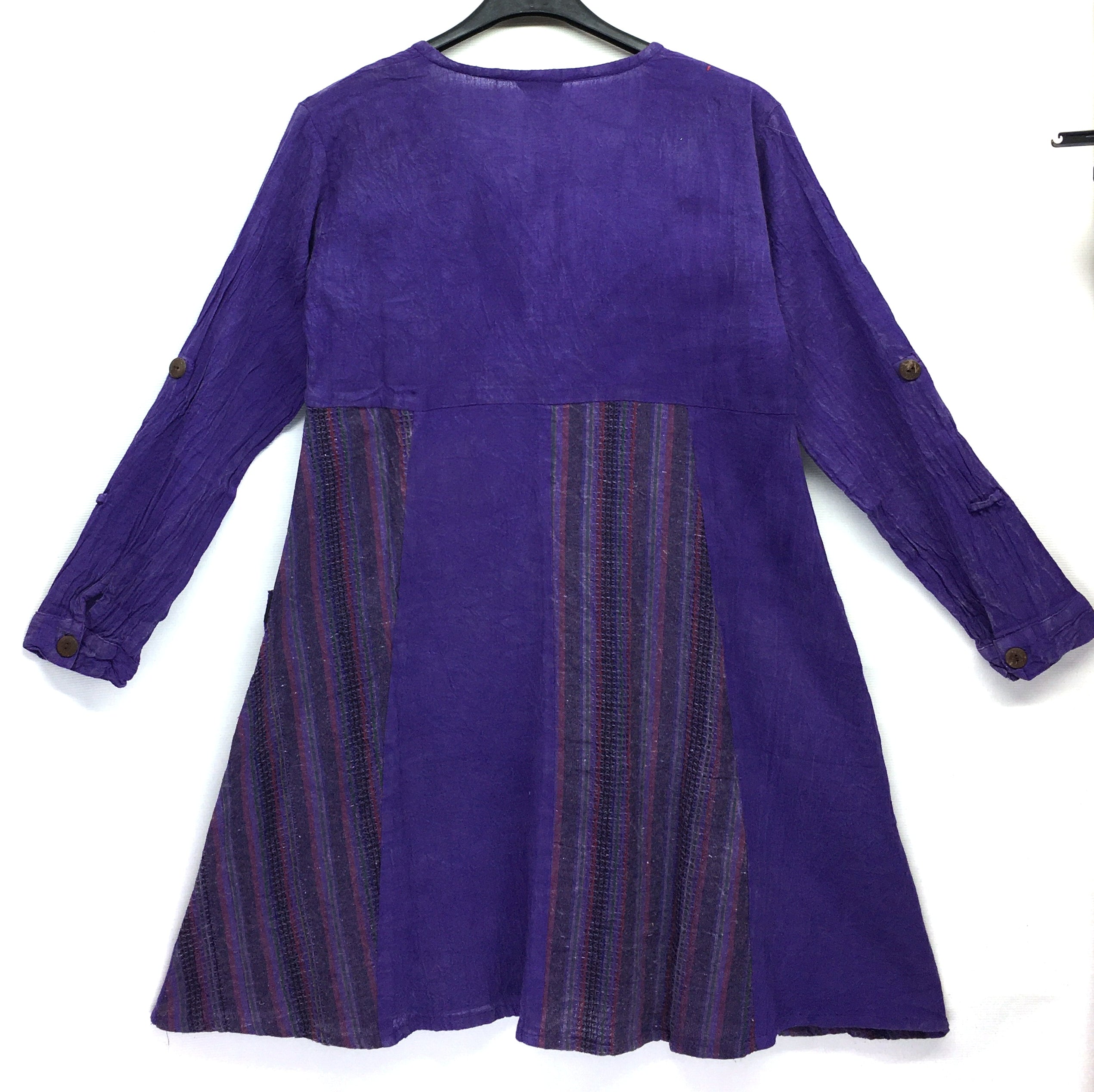 Gringo Fairtrade Purple Flower Dress