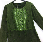 Gringo Fairtrade Stonewashed Jersey Cotton Fantasy Pixie Dress - Green or Blue