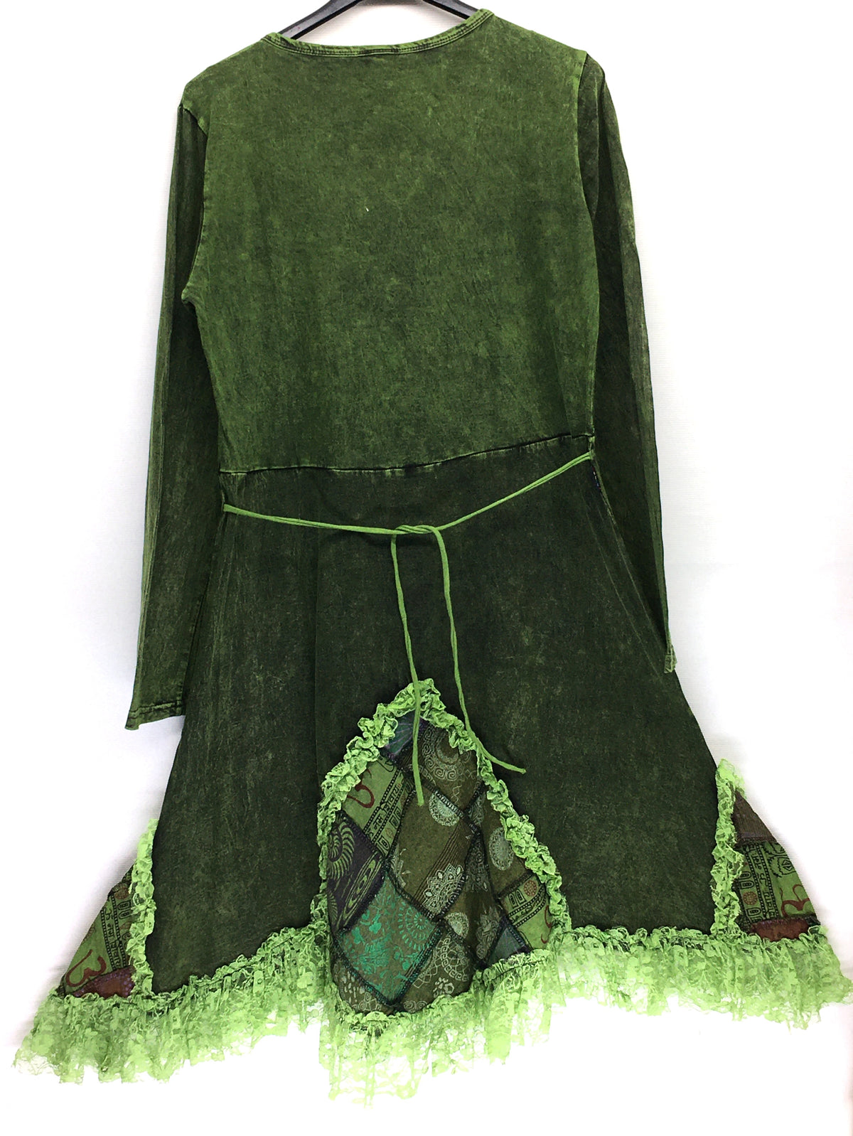 Gringo Fairtrade Stonewashed Jersey Cotton Fantasy Pixie Dress - Green or Blue