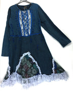 Gringo Fairtrade Stonewashed Jersey Cotton Fantasy Pixie Dress - Green or Blue