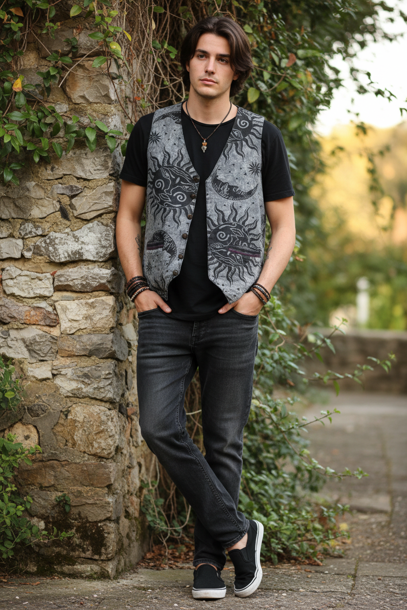 Gringo Fairtrade Men's Celestial Waistcoat