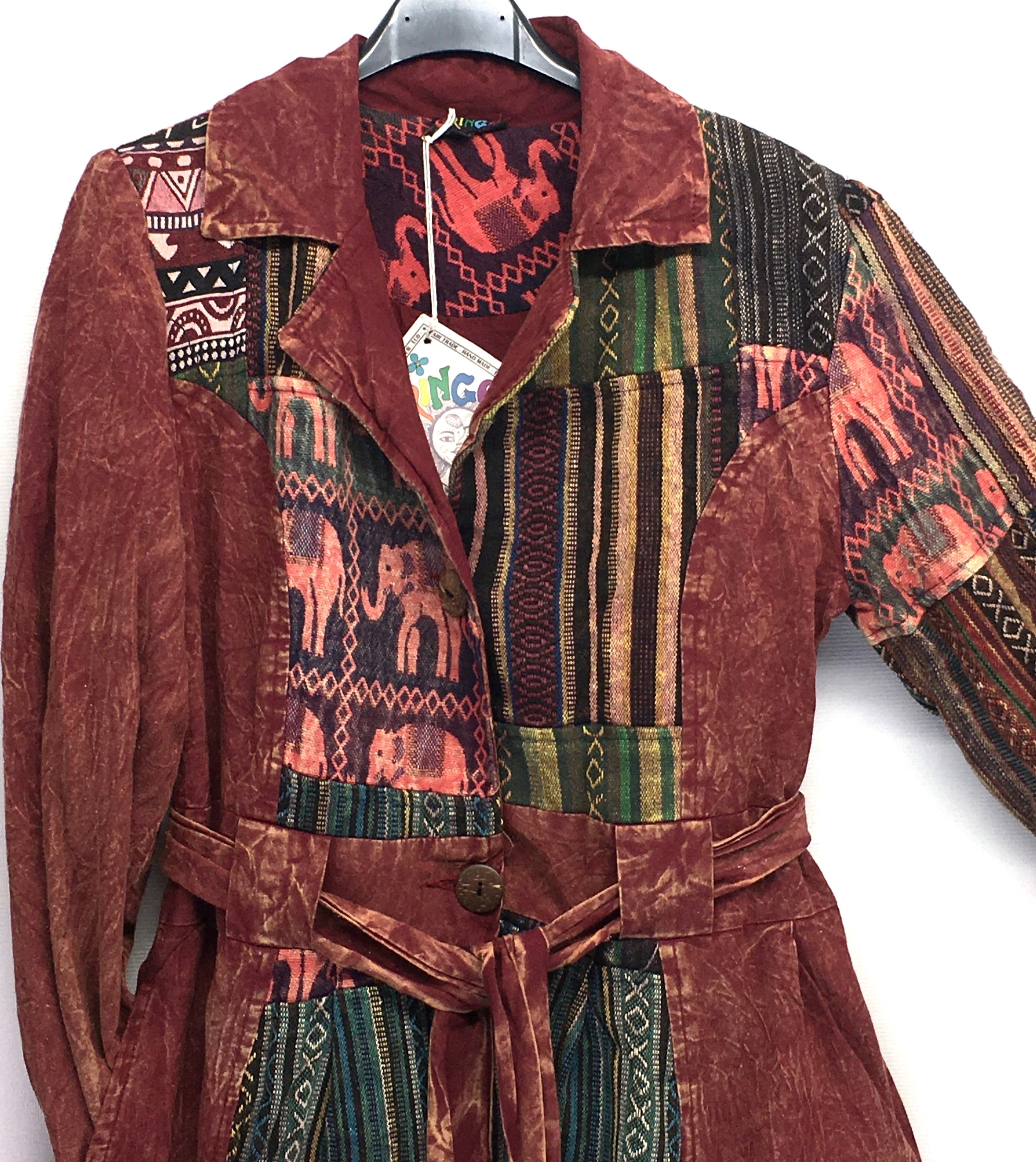 Gringo Fairtrade Frock Coat ~ Maroon Red or Petrol