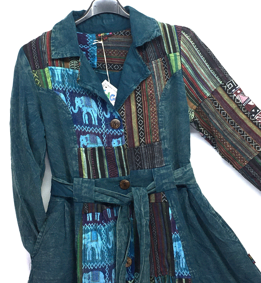 Gringo Fairtrade Frock Coat ~ Maroon Red or Petrol