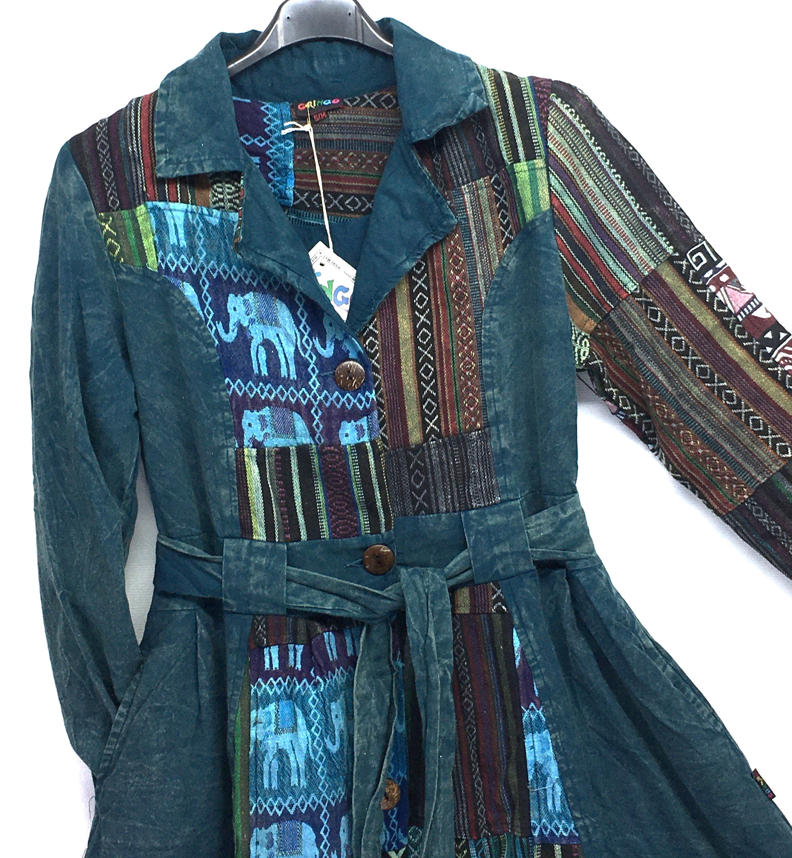 Gringo Fairtrade Frock Coat ~ Maroon Red or Petrol