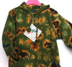 Gringo Fairtrade Tie Dye Hooded Sweat Top ~ Green