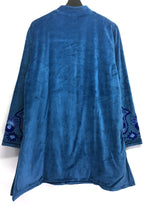Gringo Fairtrade Petrol Blue Velvet Jacket ~ M/L