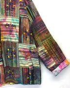 Gringo Fairtrade Ethnic Tie Dye Cotton Gheri Weave Patchwork Jacket - XL