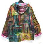 Gringo Fairtrade Ethnic Tie Dye Cotton Gheri Weave Patchwork Jacket - XL
