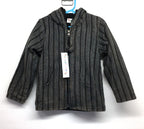 Funky Threads Kids Striped Pixie Coat ~ Black