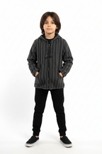 Funky Threads Kids Striped Pixie Coat ~ Black