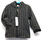 Funky Threads Kids Striped Pixie Coat ~ Black
