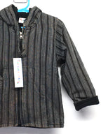 Funky Threads Kids Striped Pixie Coat ~ Black