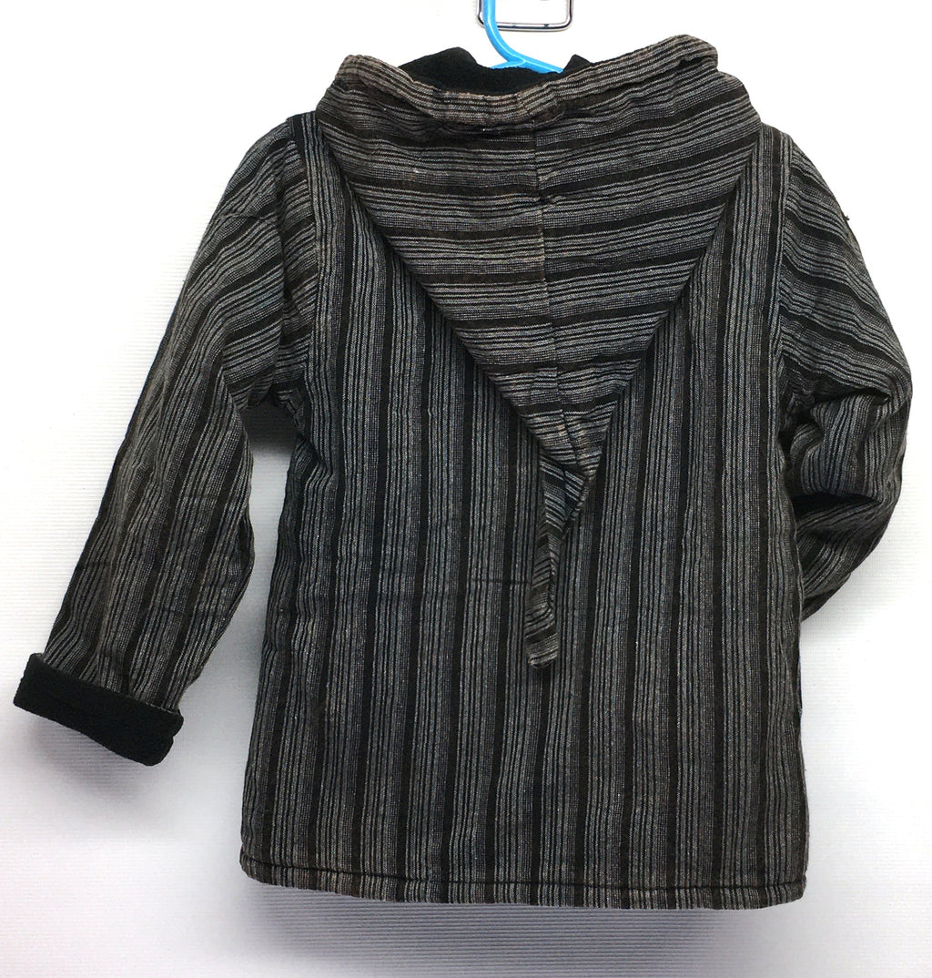 Funky Threads Kids Striped Pixie Coat ~ Black