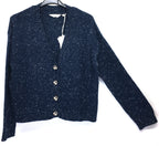 Lily & Me Bloom Navy White Fleck Recycled Cotton Blend Cardigan