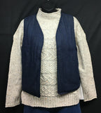 Lily & Me Pavillion Cotton Linen Reversible Denim Quilted Waistcoat
