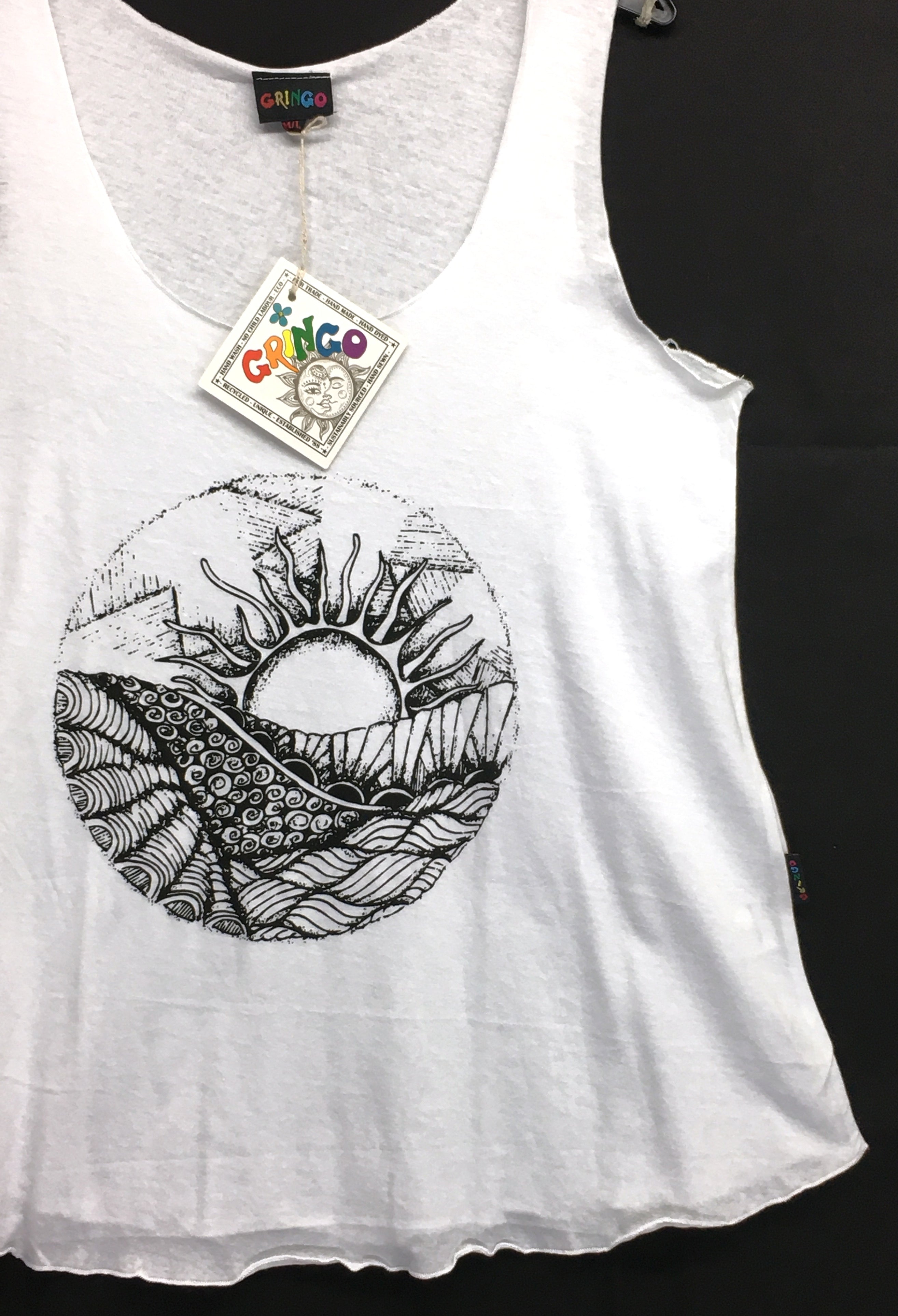 Gringo Fairtrade Rising Sun Vest Top