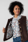Lily & Me Dusk Gilet ~ Chocolate or Pine Green