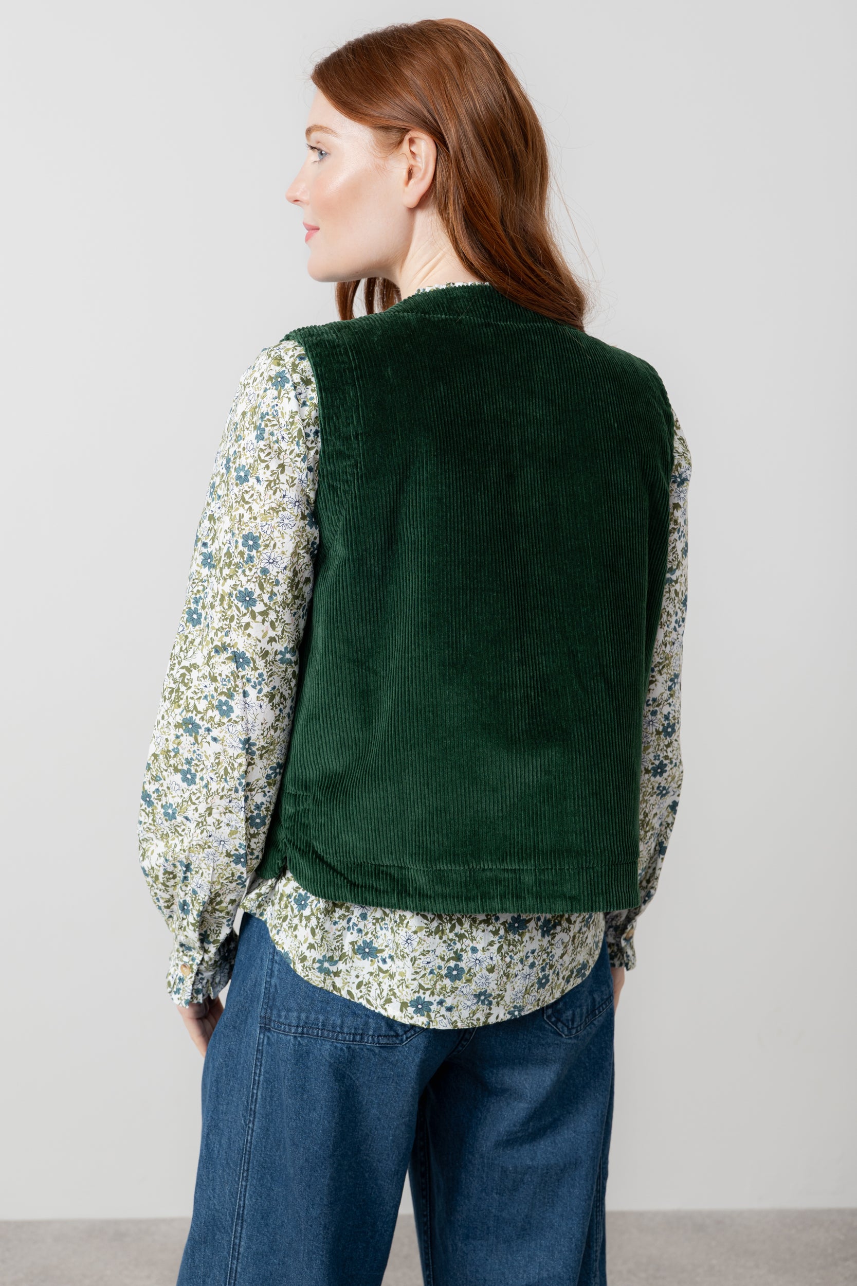 Lily & Me Dusk Gilet ~ Chocolate or Pine Green