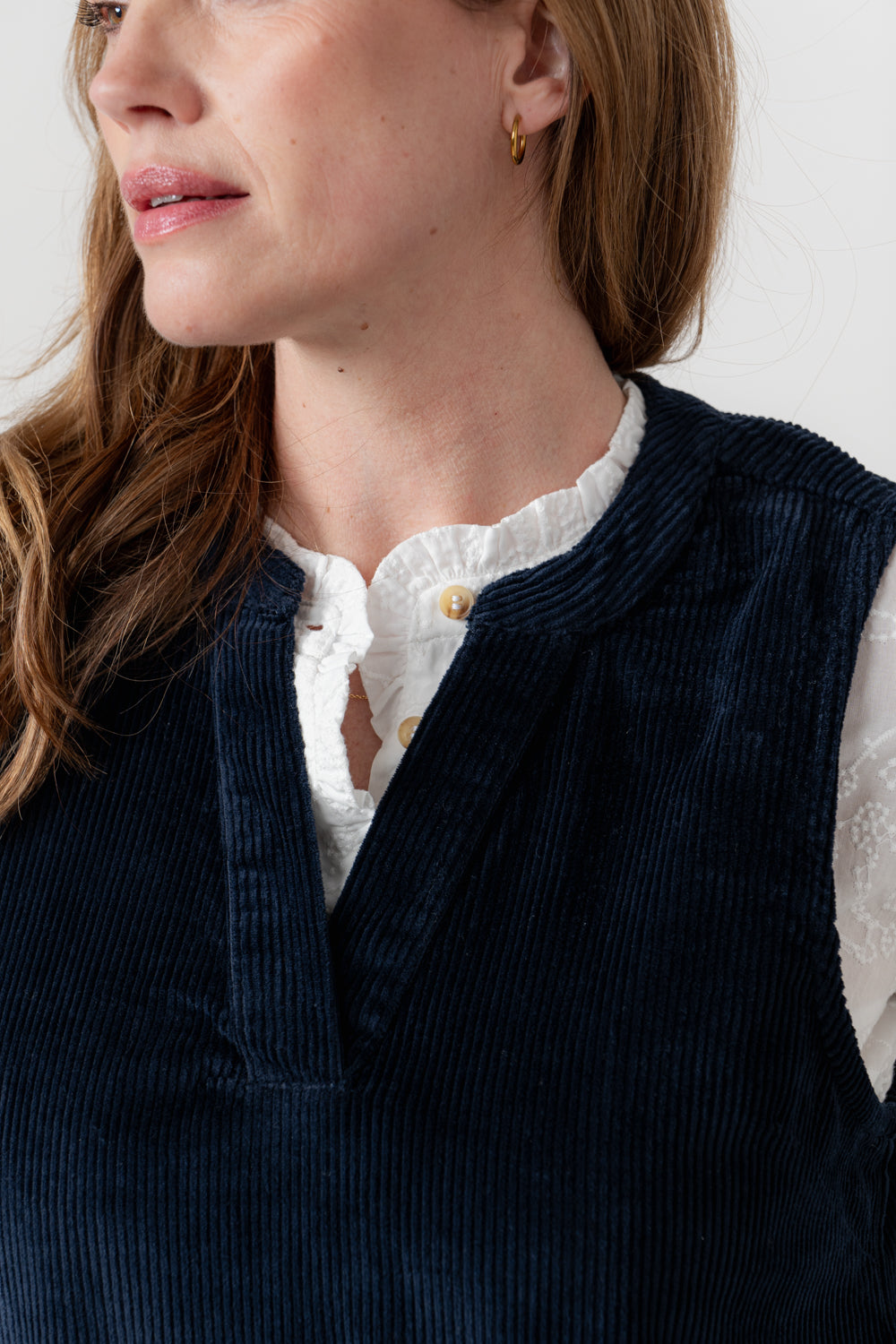 Lily & Me Belle Cord Dress ~ Navy or Pine Green