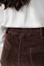 Lily & Me Brookend Cord Trousers ~ Chocolate or Pine Green