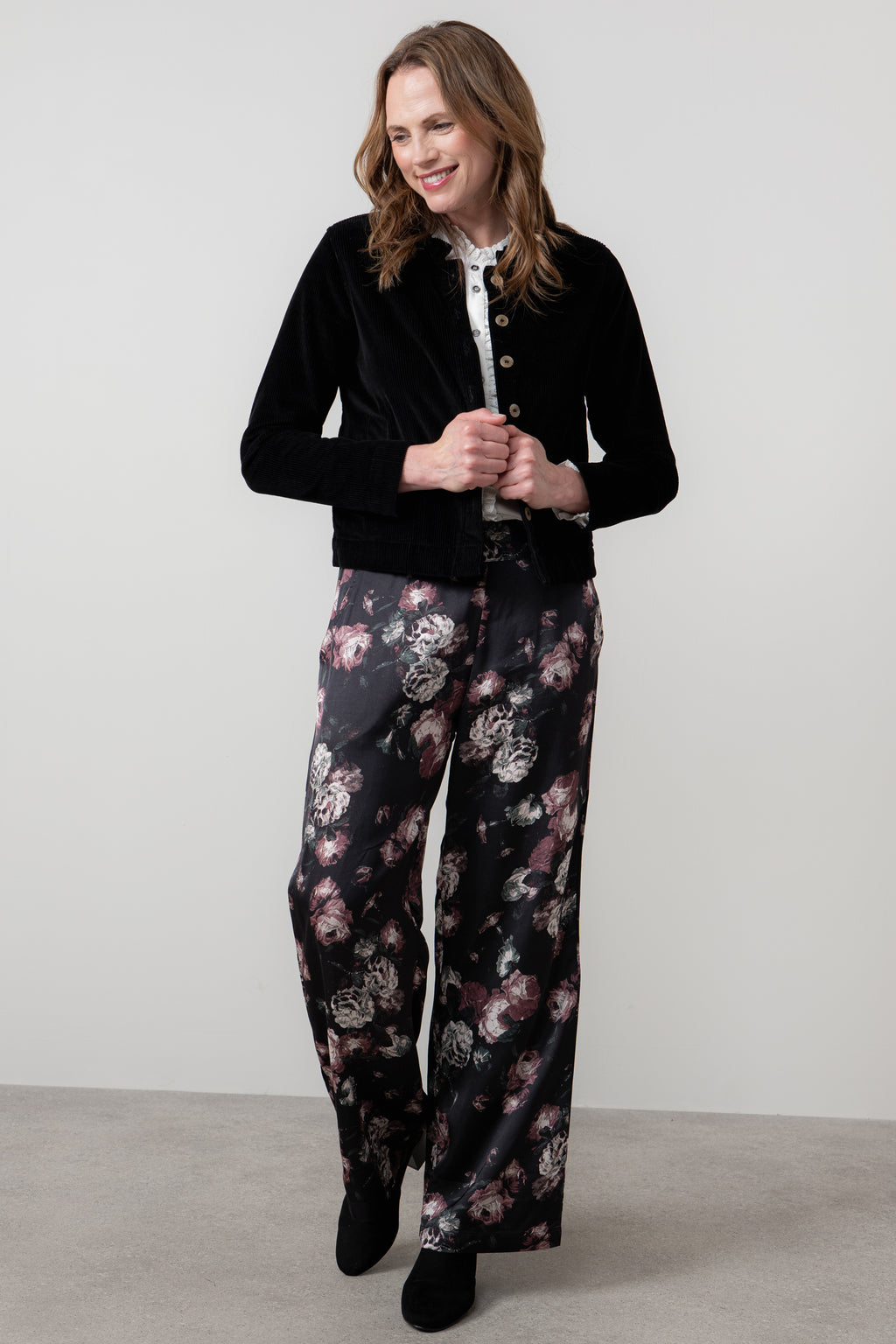 Lily & Me Rene Cord Jacket ~ Classic Black or Navy Blue