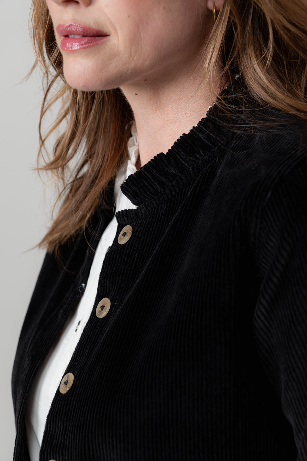 Lily & Me Rene Cord Jacket ~ Classic Black or Navy Blue