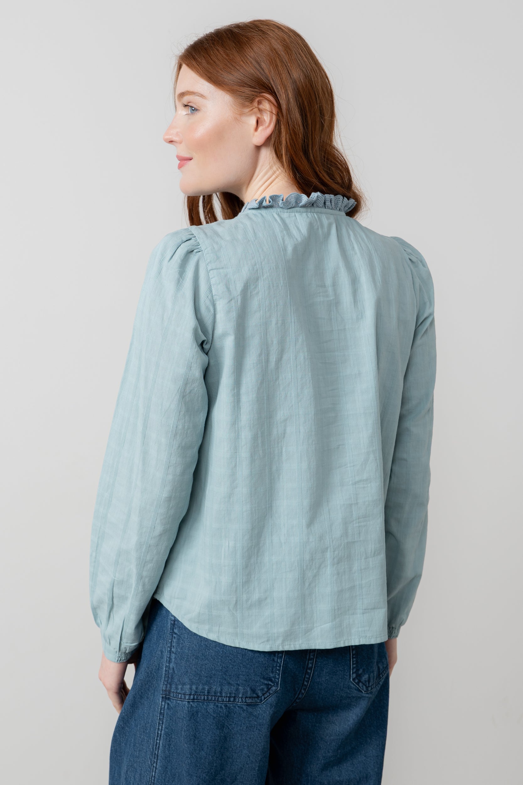 Lily & Me Emily Blouse ~ Crisp White or Sea Mist