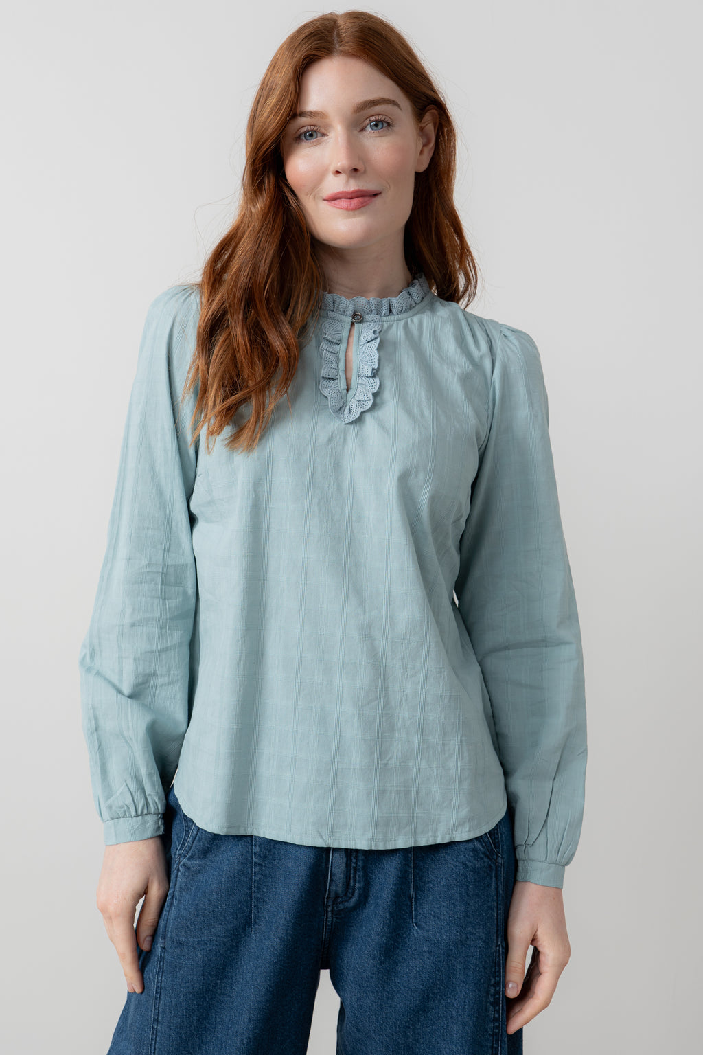 Lily & Me Emily Blouse ~ Crisp White or Sea Mist