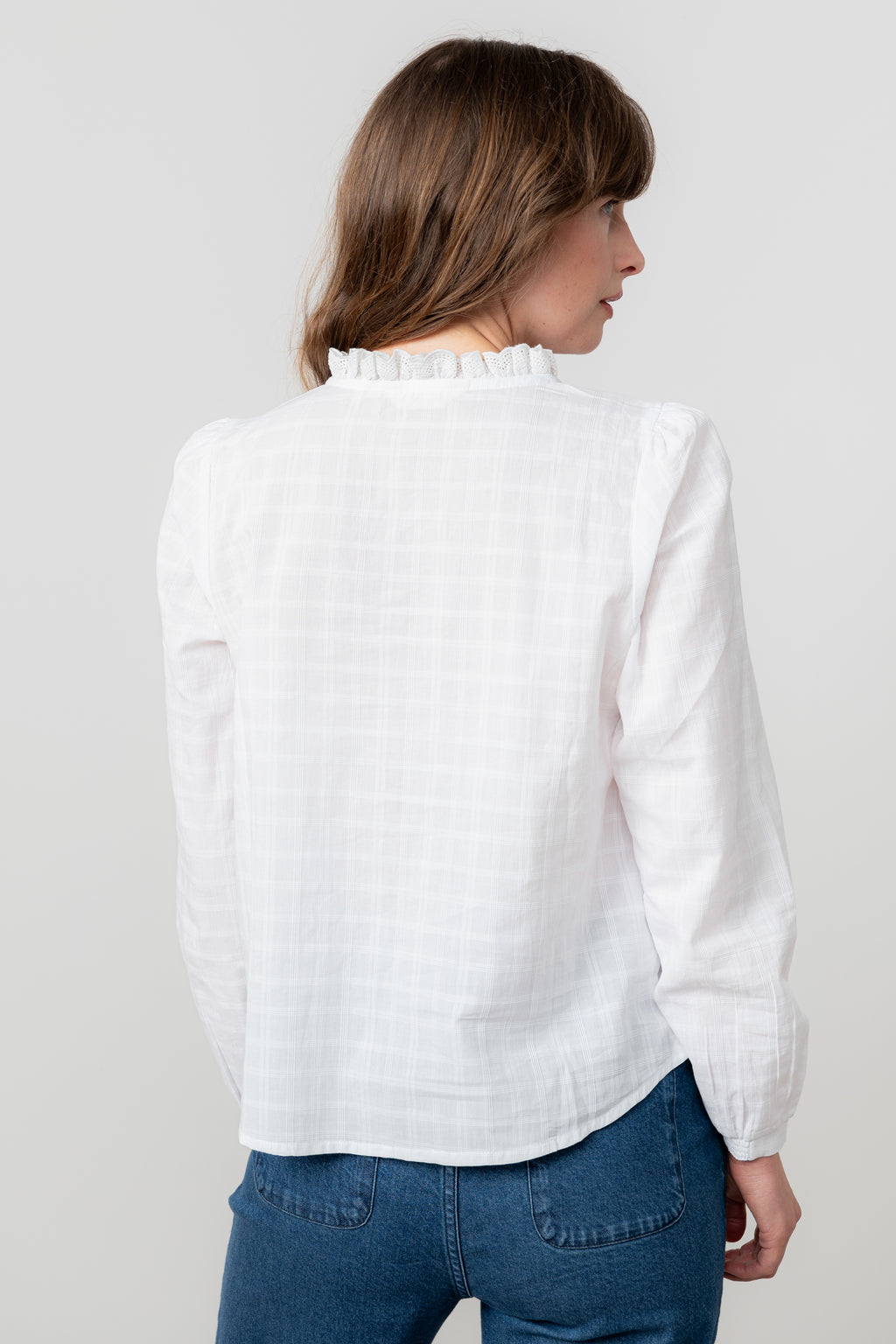 Lily & Me Emily Blouse ~ Crisp White or Sea Mist