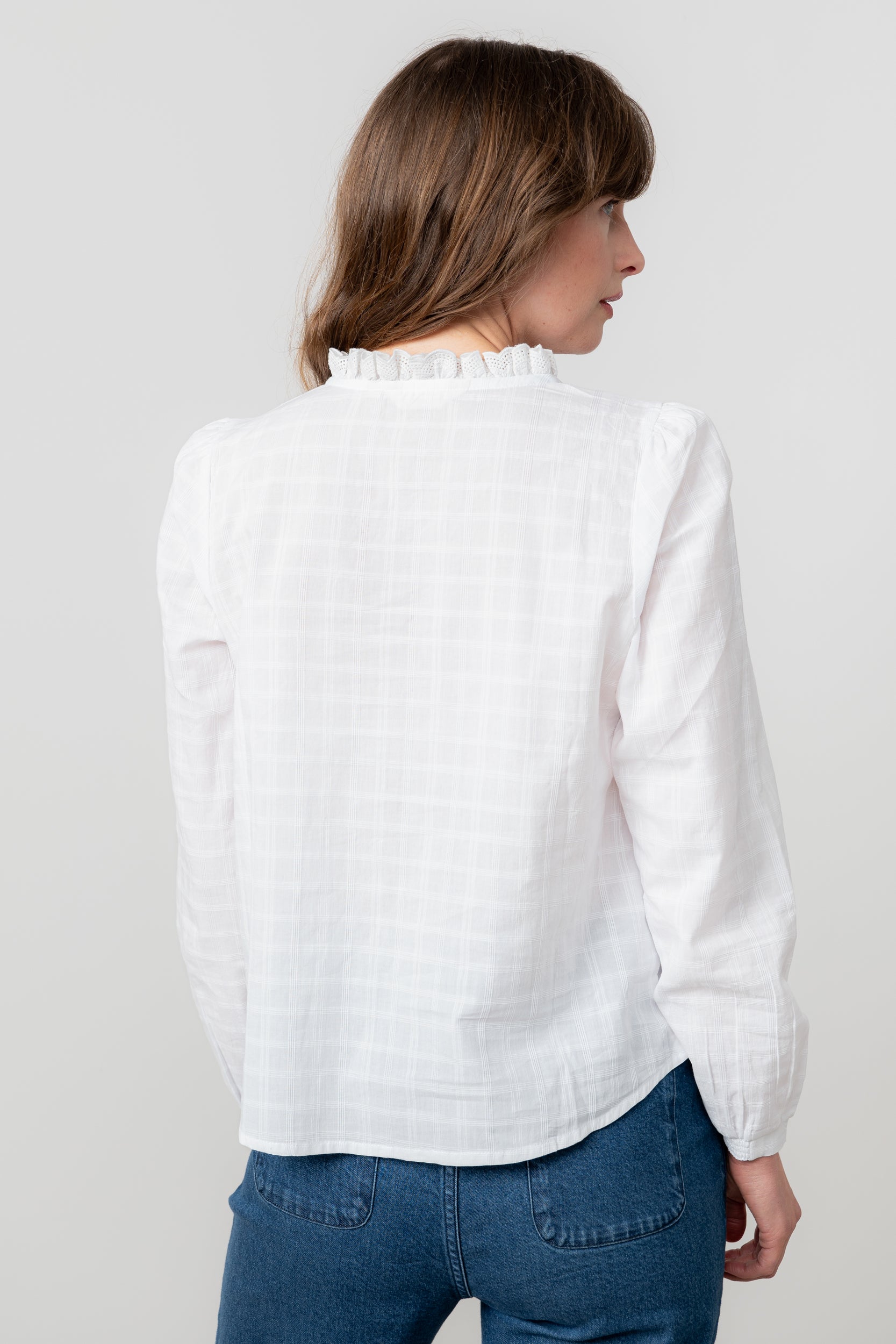Lily & Me Emily Blouse ~ Crisp White or Sea Mist