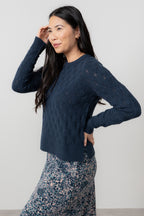 Lily & Me Haresfield Jumper ~ Navy, Pine Green or Sea Mist