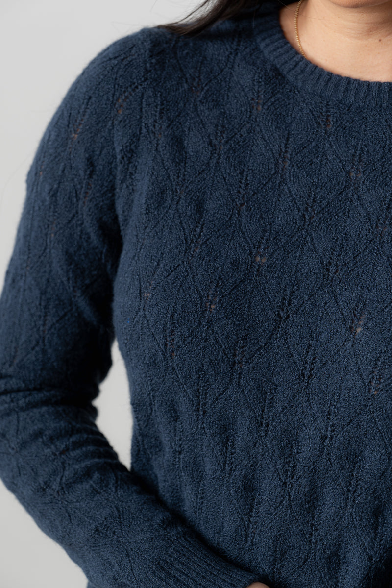 Lily & Me Haresfield Jumper ~ Navy, Pine Green or Sea Mist