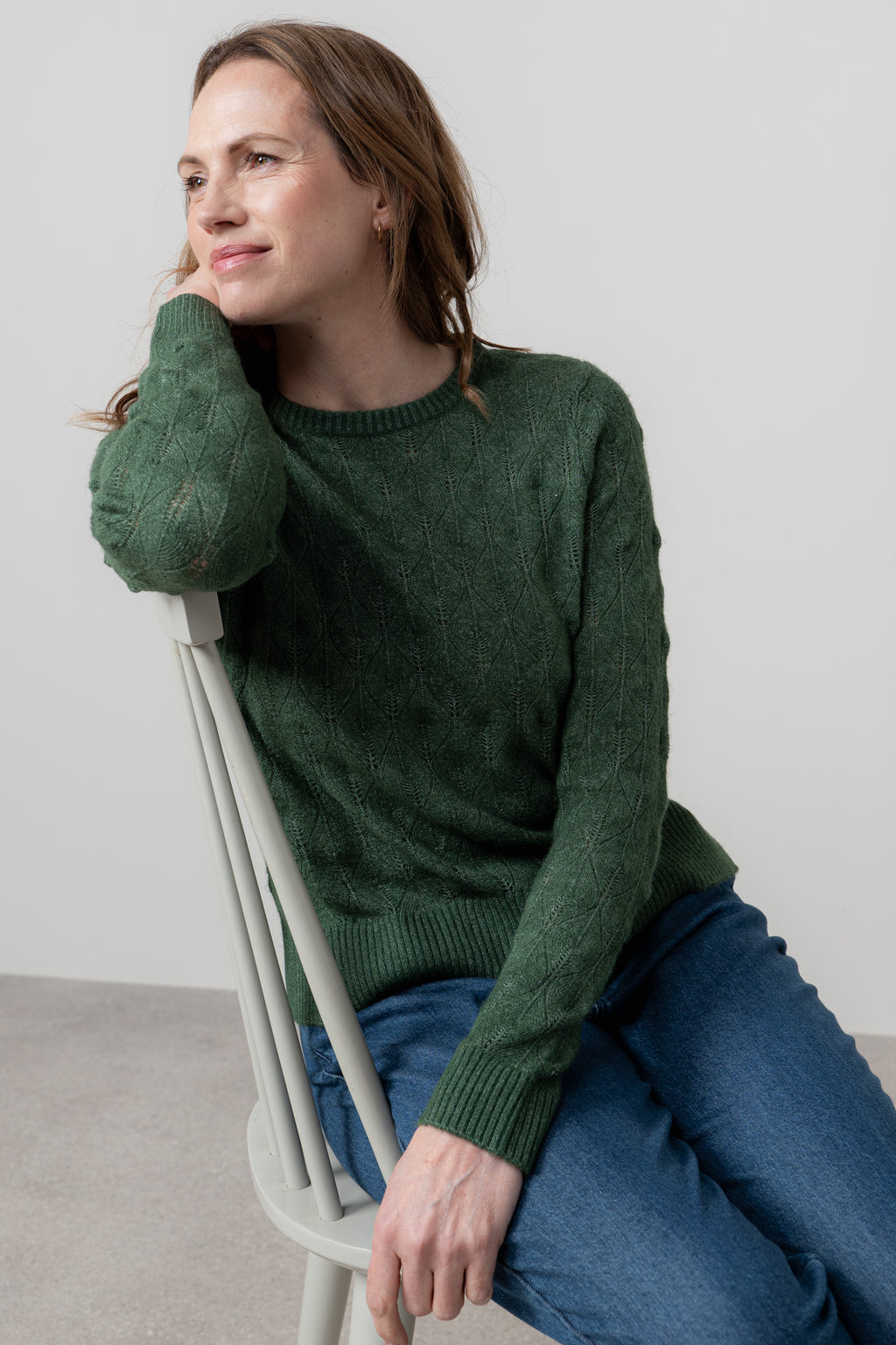 Lily & Me Haresfield Jumper ~ Navy, Pine Green or Sea Mist