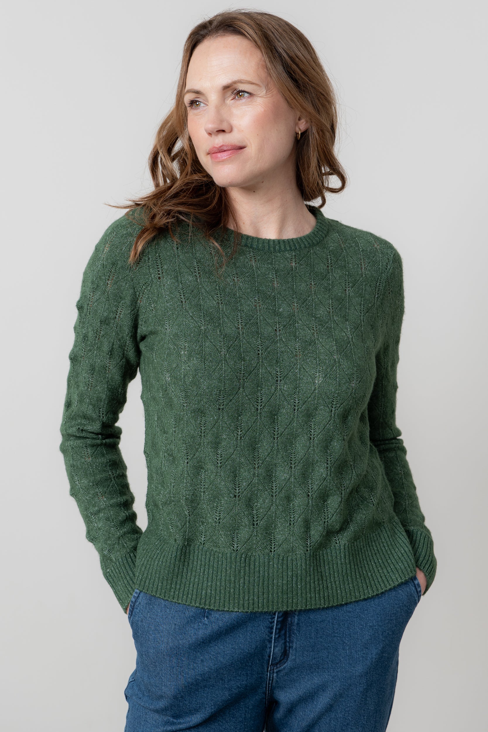 Lily & Me Haresfield Jumper ~ Navy, Pine Green or Sea Mist
