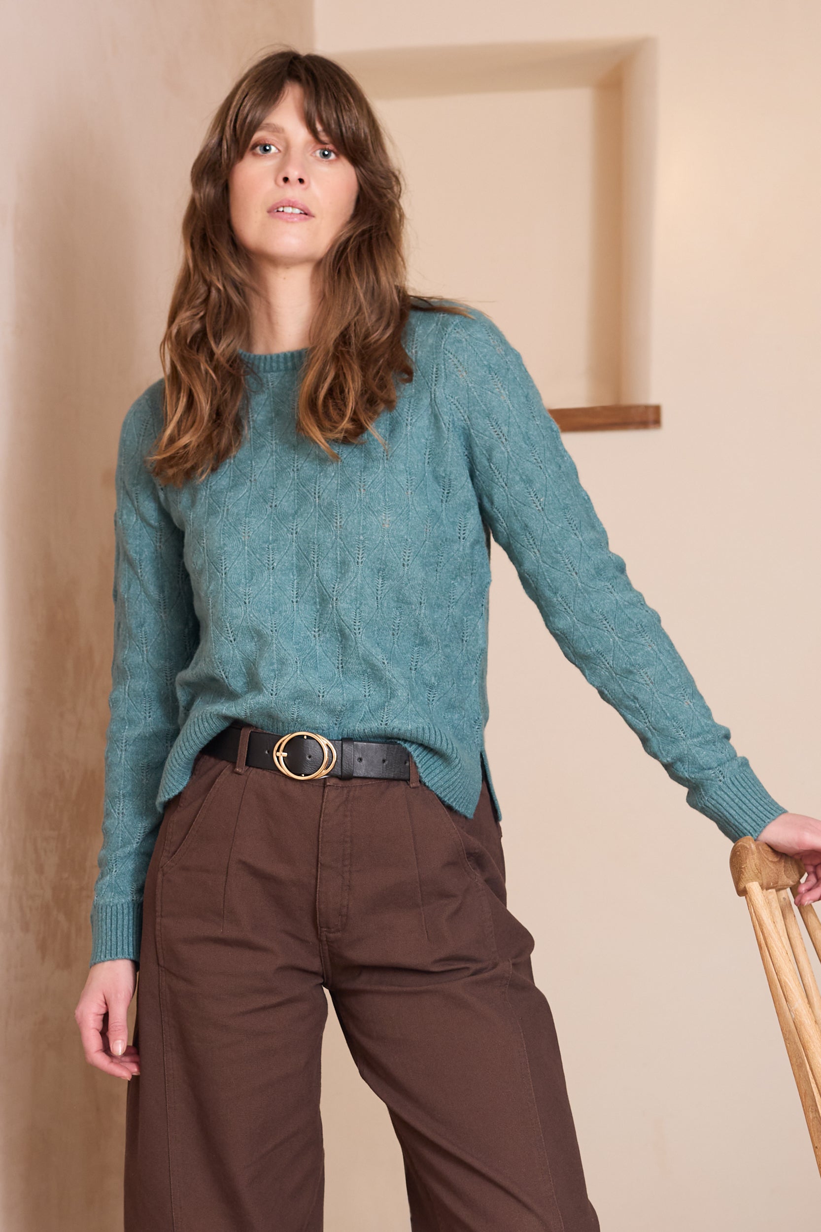 Lily & Me Haresfield Jumper ~ Navy, Pine Green or Sea Mist
