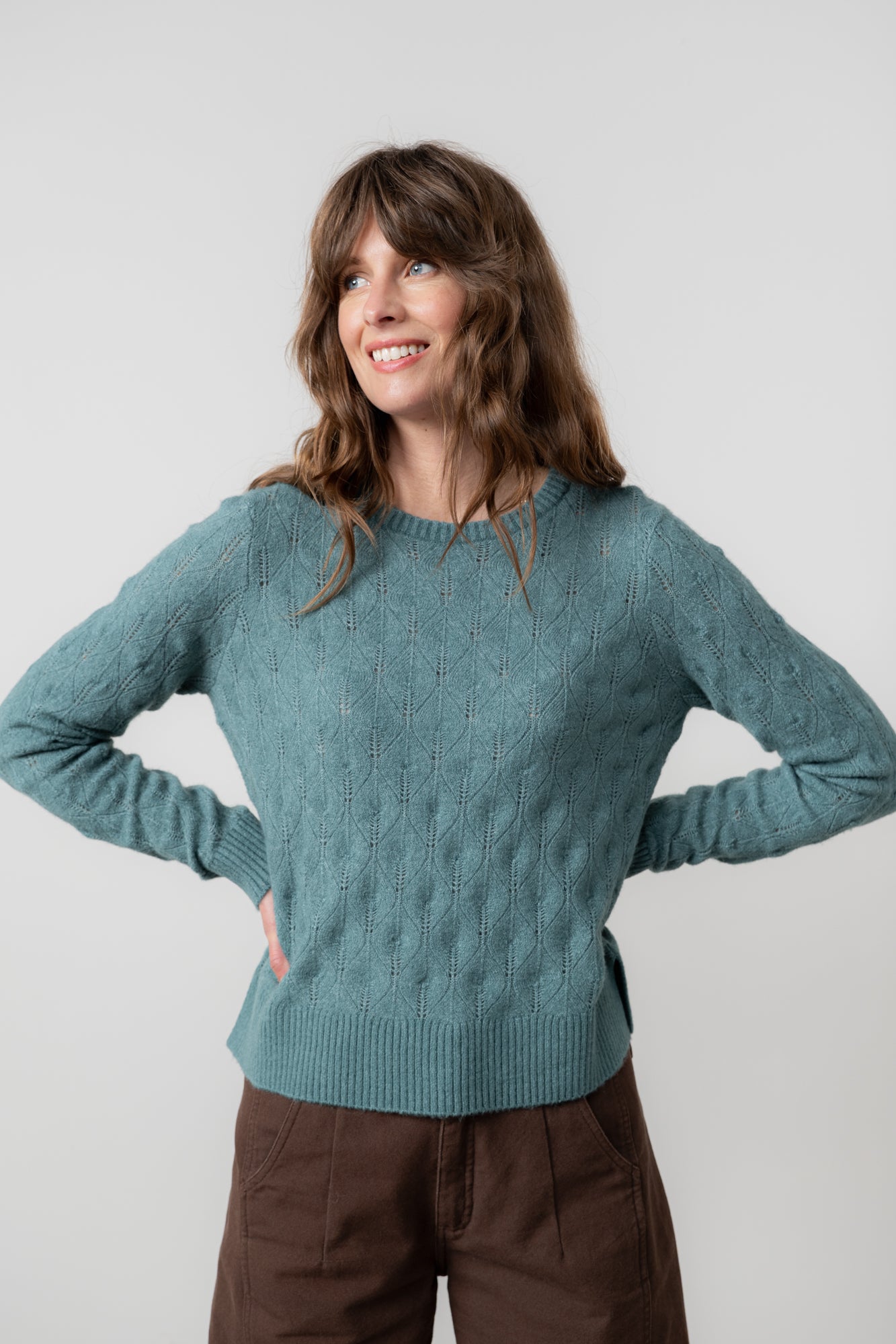 Lily & Me Haresfield Jumper ~ Navy, Pine Green or Sea Mist