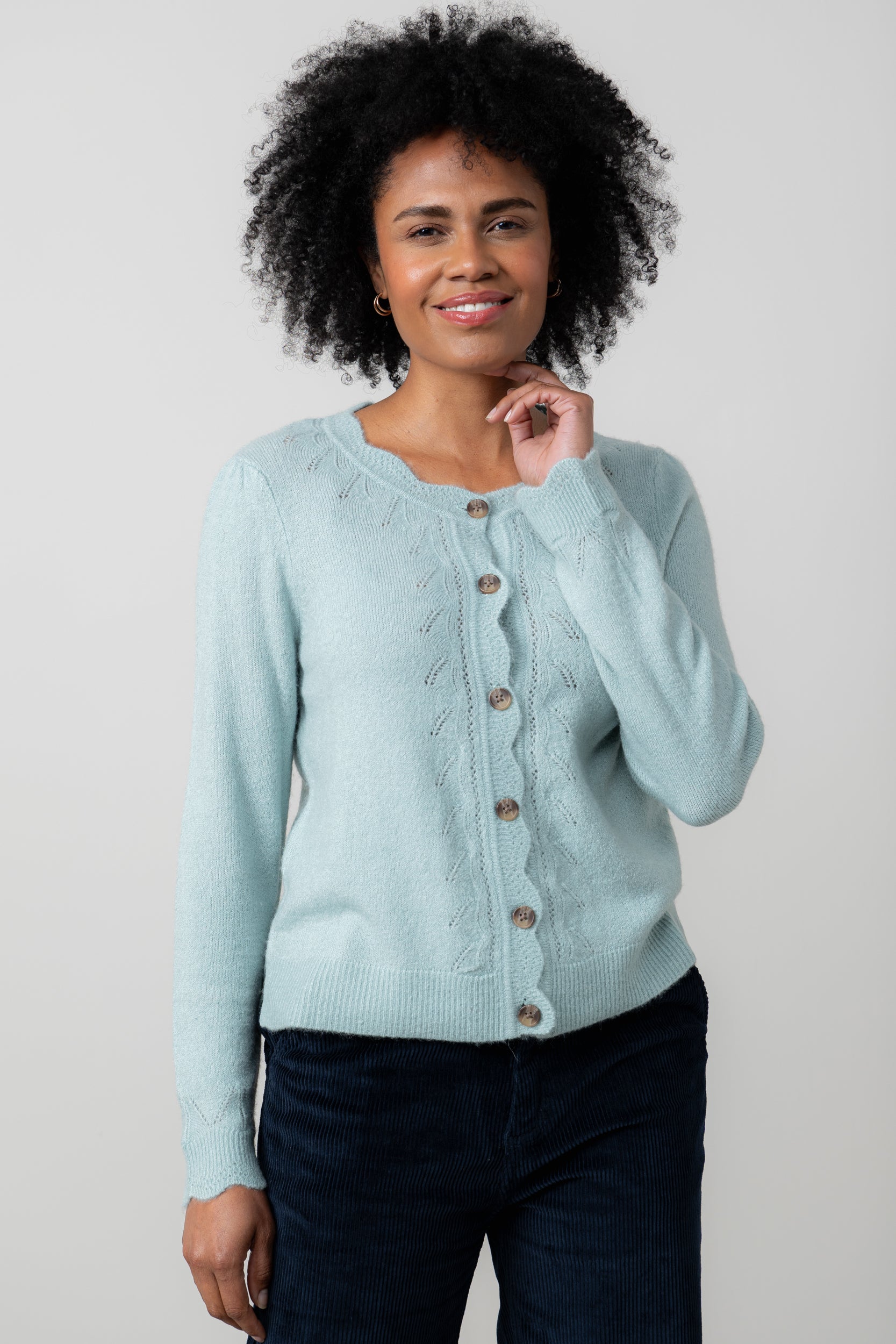 Lily & Me Layla Cardigan ~ Ice Blue