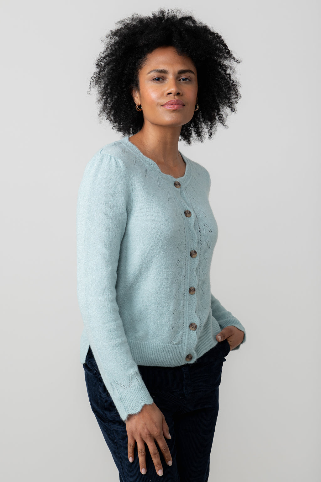 Lily & Me Layla Cardigan ~ Ice Blue