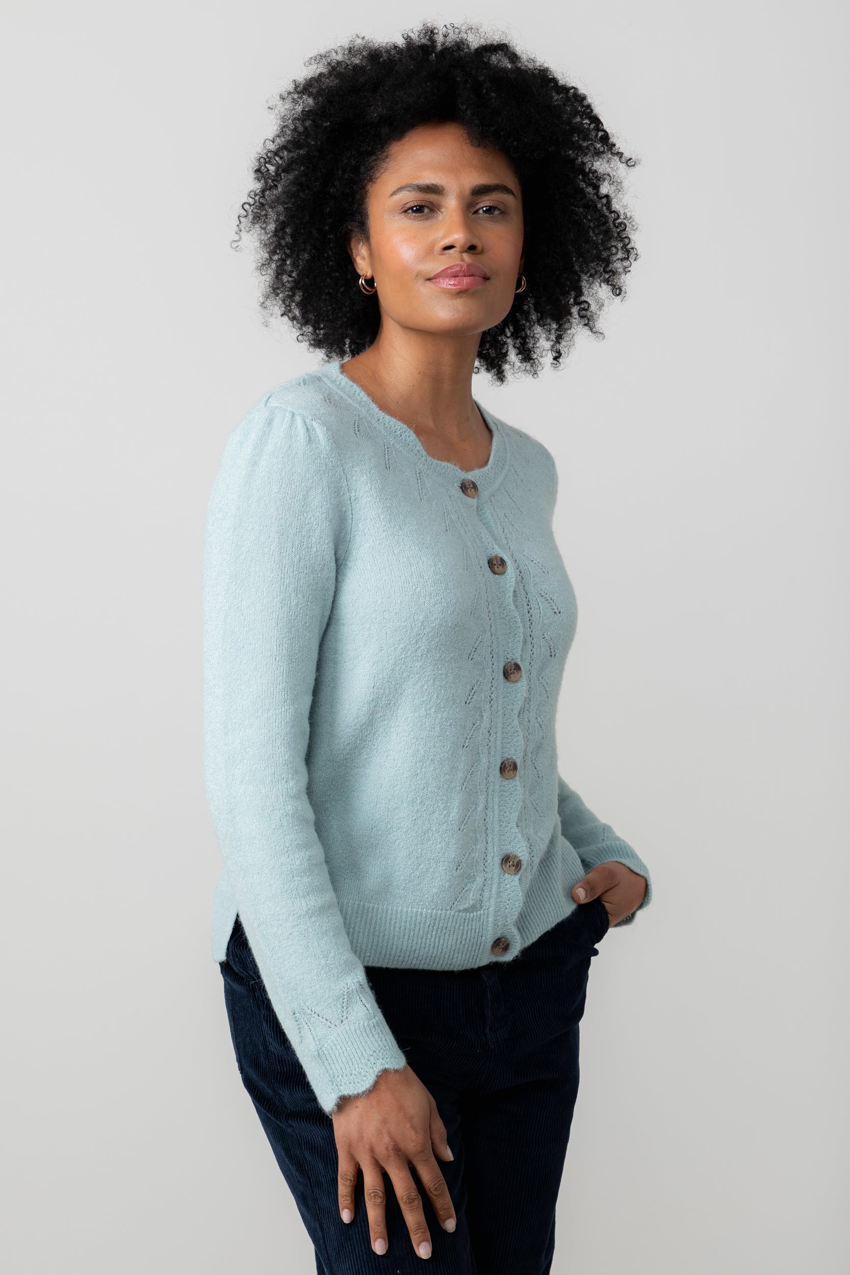 Lily & Me Layla Cardigan ~ Ice Blue