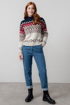 Lily & Me Maeve Fair Isle Jumper ~ Chocolate