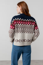 Lily & Me Maeve Fair Isle Jumper ~ Chocolate