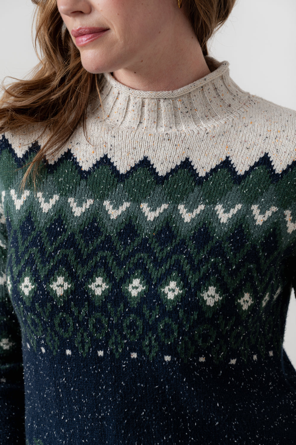 Lily & Me Maeve Fair Isle Jumper ~ Chocolate