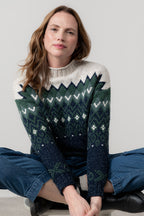 Lily & Me Maeve Fair Isle Jumper ~ Chocolate