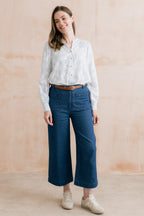 Lily & Me Poplar Pinstripe Blouse ~ Laurel