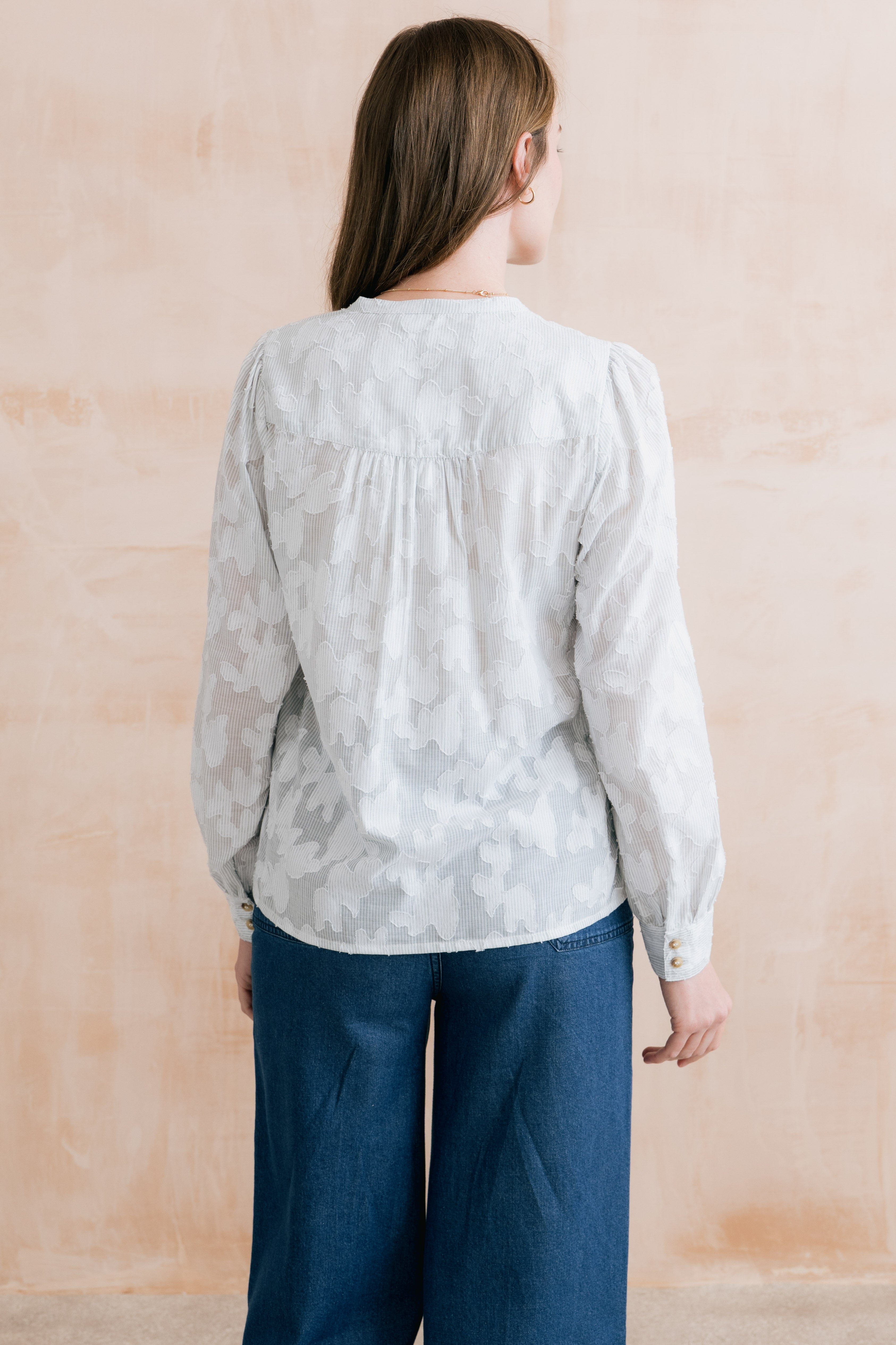 Lily & Me Poplar Pinstripe Blouse ~ Laurel