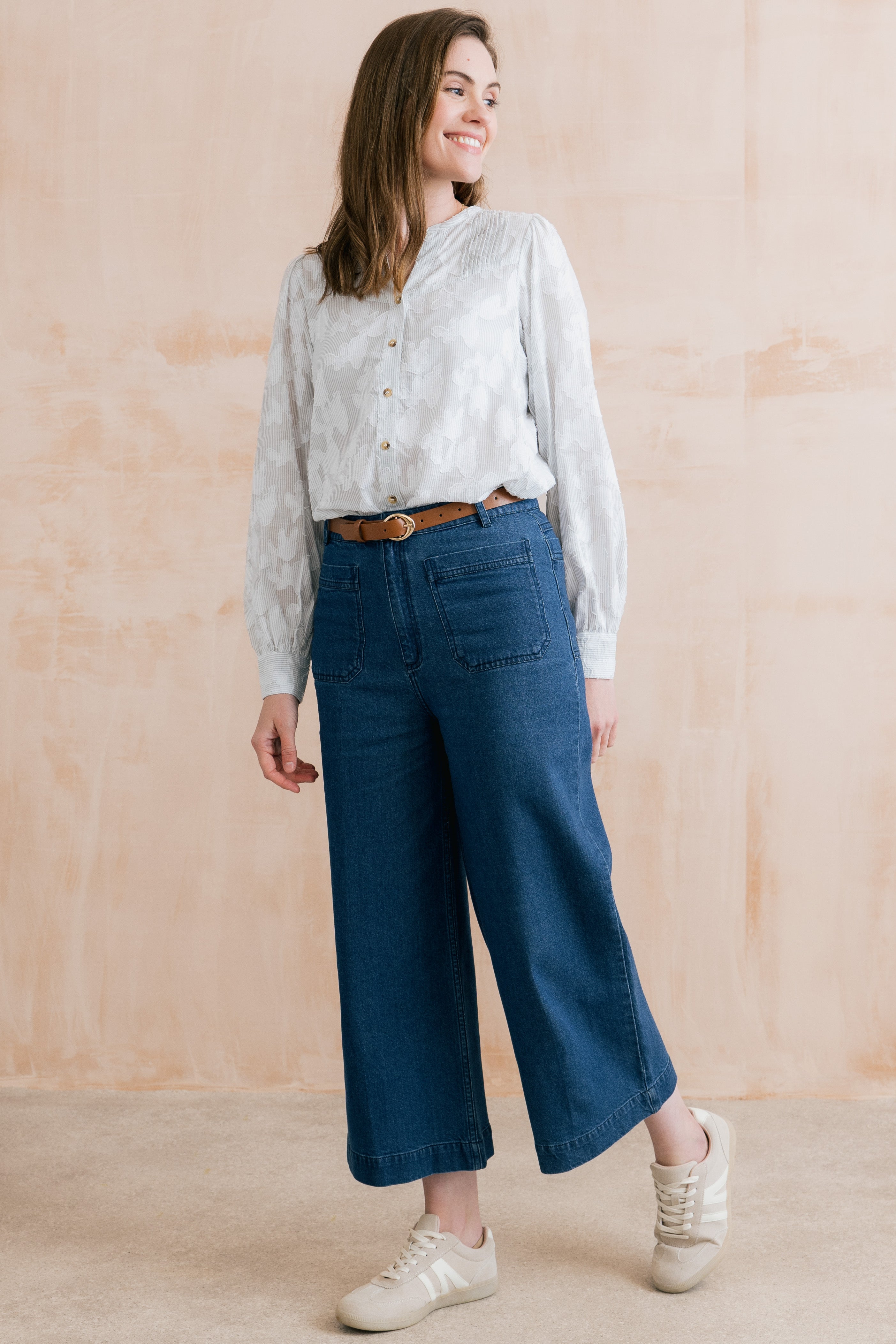 Lily & Me Poplar Pinstripe Blouse ~ Laurel
