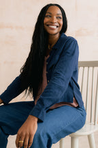 Lily & Me Grasslands Linen Jacket ~ Navy or Boysenberry