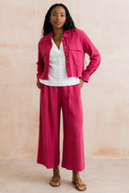 Lily & Me Grasslands Linen Jacket ~ Navy or Boysenberry