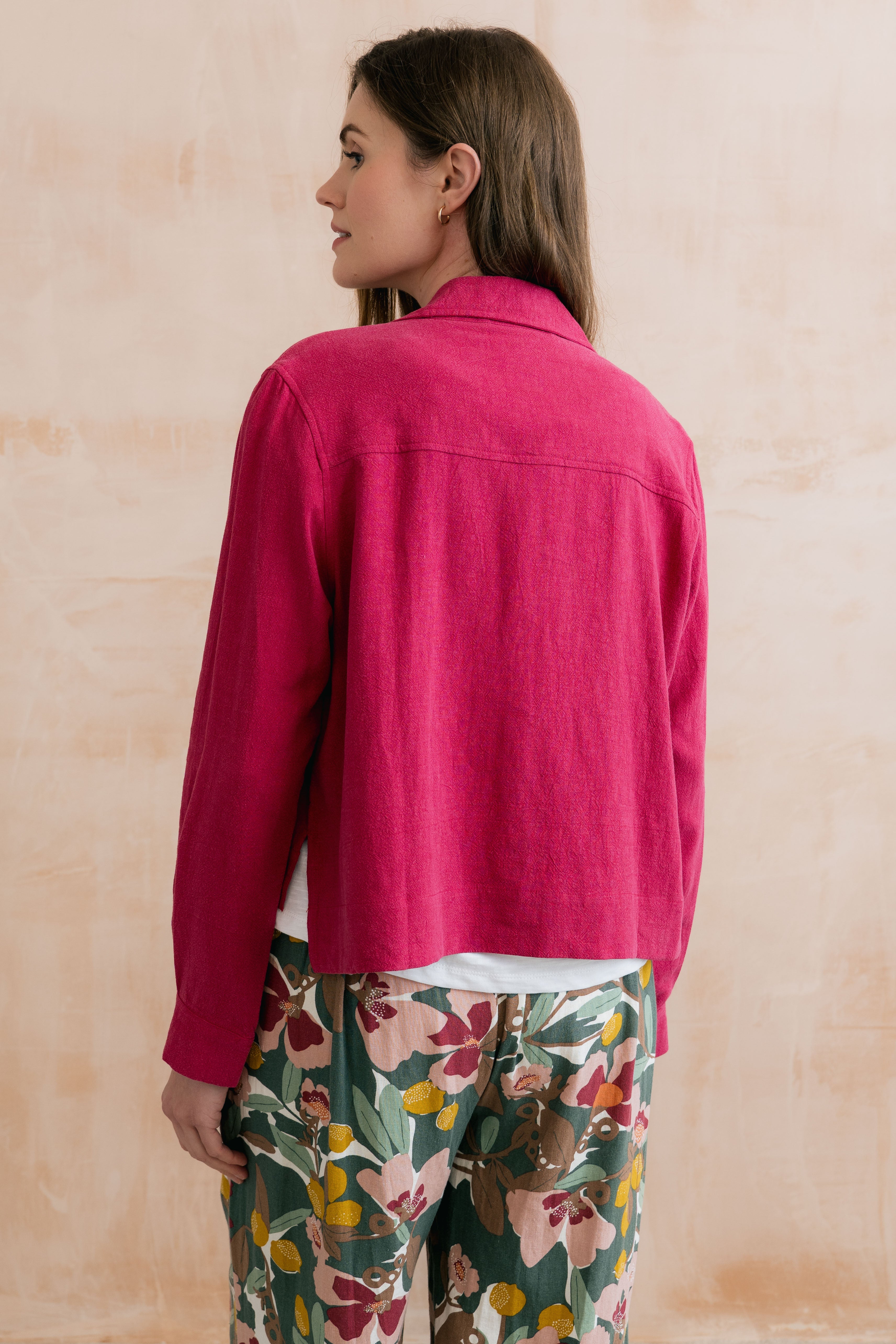 Lily & Me Grasslands Linen Jacket ~ Navy or Boysenberry
